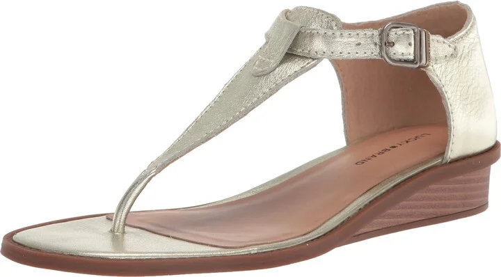 Lucky Brand Women's Annamae T-Strap Sandal Wedge