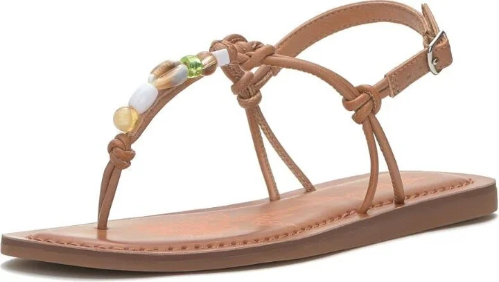 Lucky Brand Women's Beiwen Beaded T-Strap Sandal Flat