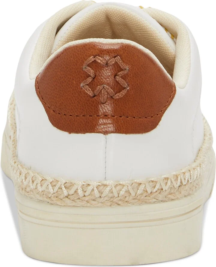 Lucky Brand Women's Cheynas Whipstitch Lace-Up Sneakers - Off White/Rhondite Leather - Image 3