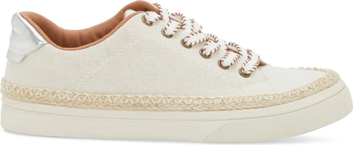 Lucky Brand Women's Cheynas Whipstitch Lace-Up Sneakers - Off White/Rhondite Leather - Image 6