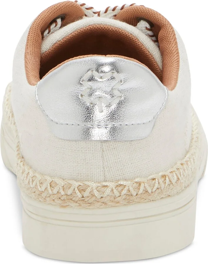 Lucky Brand Women's Cheynas Whipstitch Lace-Up Sneakers - Off White/Rhondite Leather - Image 7