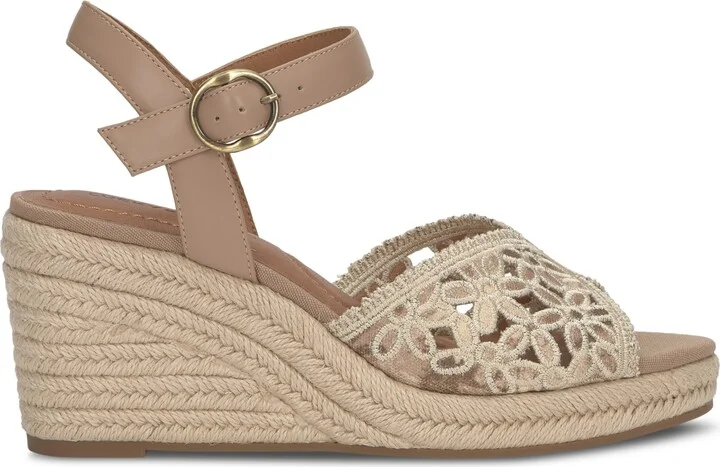 Lucky Brand Women's Coyna Floral Lace Platform Espadrille Wedge Sandals - Image 6