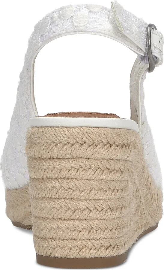 Lucky Brand Women's Cyrila Floral Slingback Peep-Toe Espadrille Wedge Sandals - Image 7