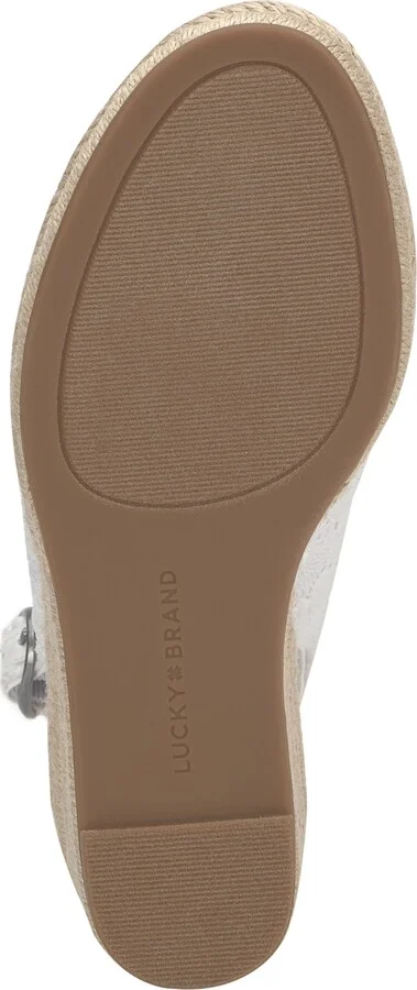 Lucky Brand Women's Cyrila Floral Slingback Peep-Toe Espadrille Wedge Sandals - Image 9