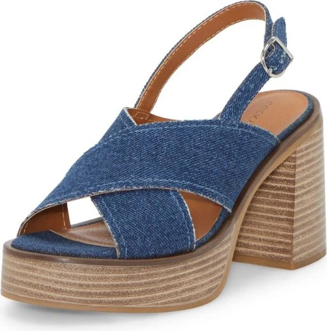 Lucky Brand Women's Delmie Backstrap High Heel Sandal Heeled