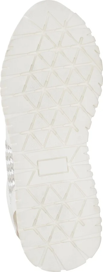 Lucky Brand Women's Deva Woven Knit Lace-Up Sneakers - White/Silver - Image 5