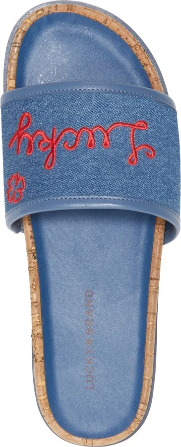 Lucky Brand Women's Dylina Cork Platform Slide Sandals - Image 4