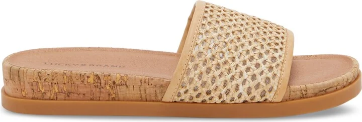 Lucky Brand Women's Dylina Cork Platform Slide Sandals - Image 10