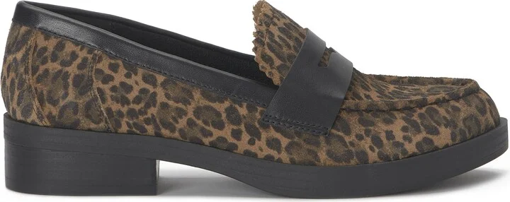 Lucky Brand Women's Floriss Tailored Penny Loafers - Natural Leopard/Black - Image 2