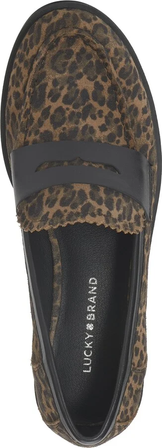 Lucky Brand Women's Floriss Tailored Penny Loafers - Natural Leopard/Black - Image 4