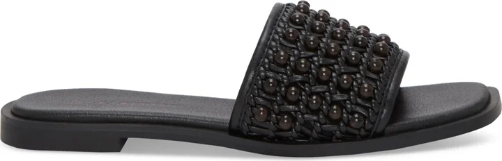 Lucky Brand Women's Gidya Beaded Slide Flat Sandals - Black/Brown Beads - Image 2