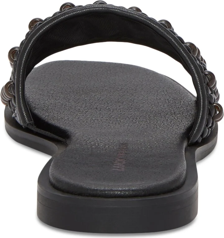Lucky Brand Women's Gidya Beaded Slide Flat Sandals - Black/Brown Beads - Image 3
