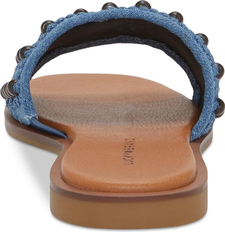 Lucky Brand Women's Gidya Beaded Slide Flat Sandals - Black/Brown Beads - Image 7