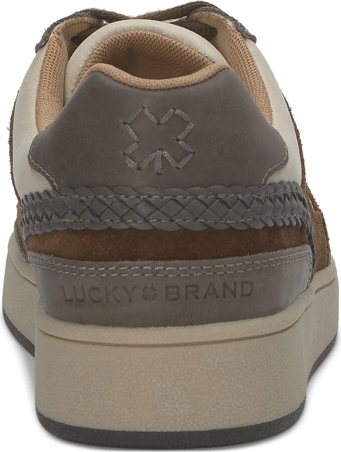 Lucky Brand Women's Halinna Court Lace-Up Sneakers - Bone Dessert/Brown Multi - Image 3