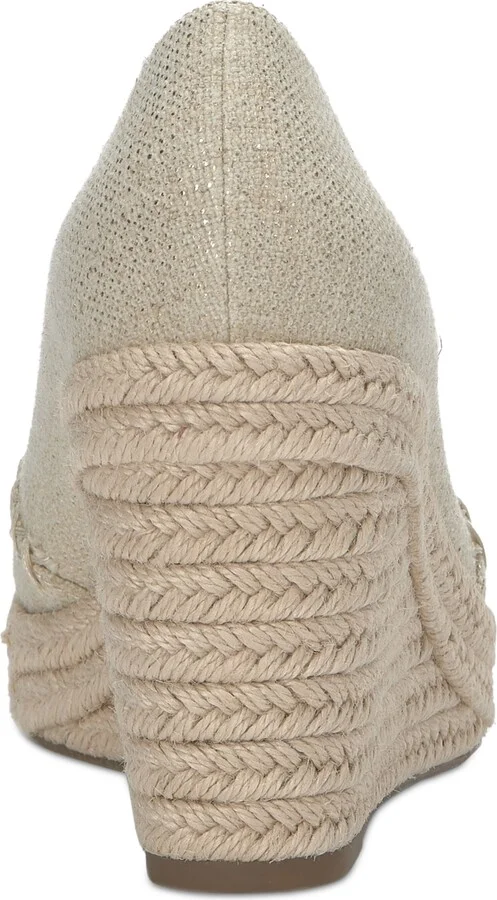 Lucky Brand Women's Imula Platform Espadrille Wedges - Natural/Platino Metallic Canvas - Image 3