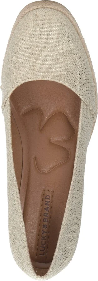 Lucky Brand Women's Imula Platform Espadrille Wedges - Natural/Platino Metallic Canvas - Image 4