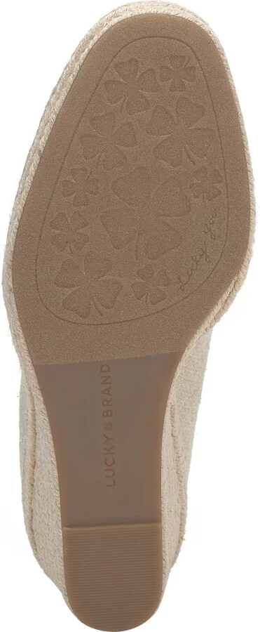 Lucky Brand Women's Imula Platform Espadrille Wedges - Natural/Platino Metallic Canvas - Image 5