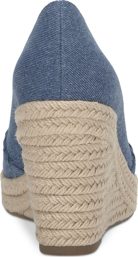 Lucky Brand Women's Imula Platform Espadrille Wedges - Natural/Platino Metallic Canvas - Image 7