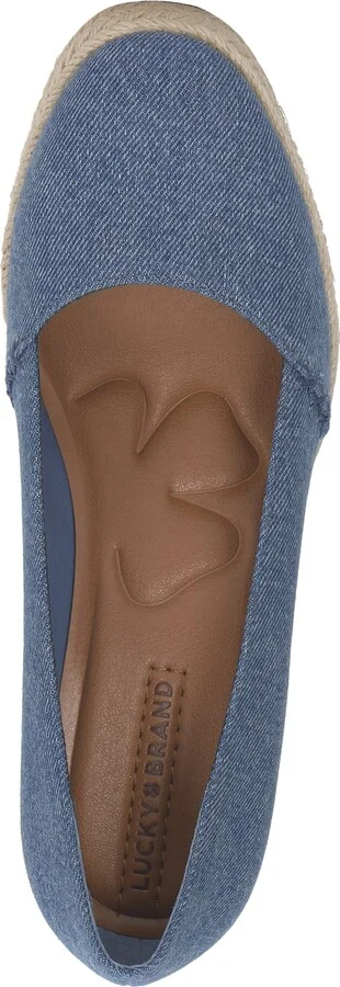 Lucky Brand Women's Imula Platform Espadrille Wedges - Natural/Platino Metallic Canvas - Image 8