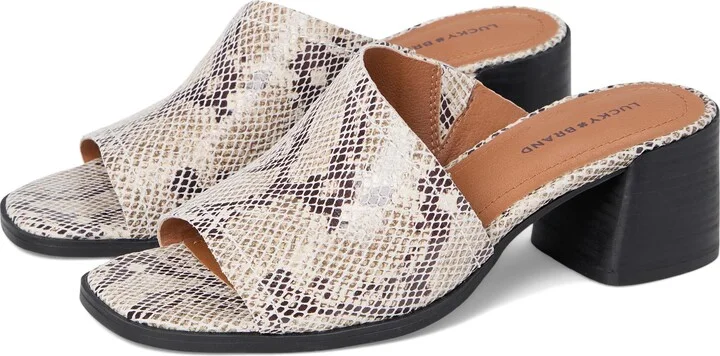 Lucky Brand Women's Jamira Asymmetrical Mule Heeled-Sandals