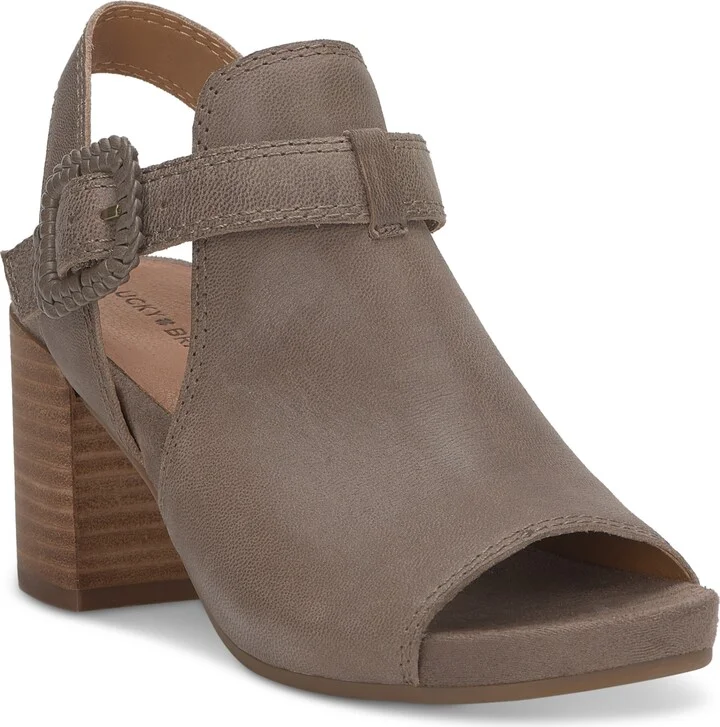 Lucky Brand Women's Juliane Cutout Slingback Block Heel Sandals