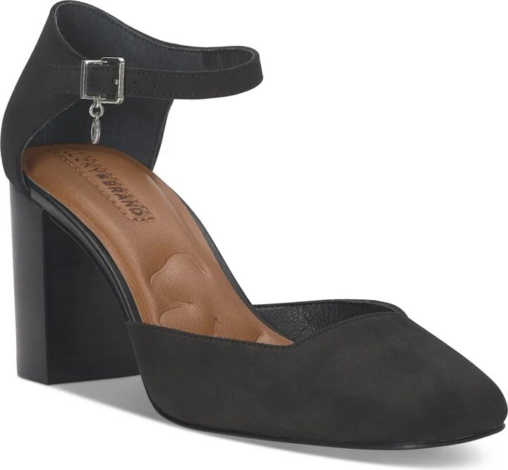 Lucky Brand Women's Kanira Square-Toe Stacked Heel Pumps