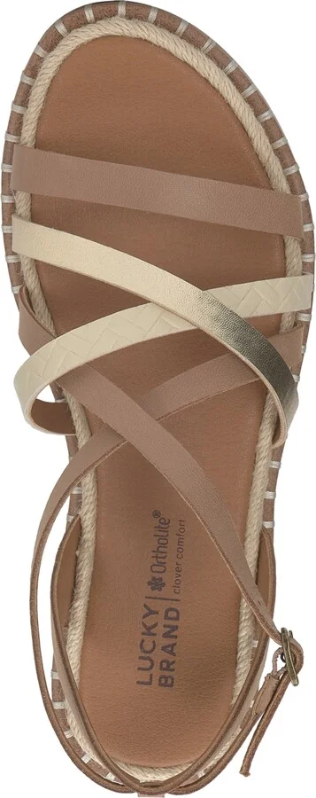 Lucky Brand Women's Kielly Strappy Whipstitch Flat Sandals - Image 8