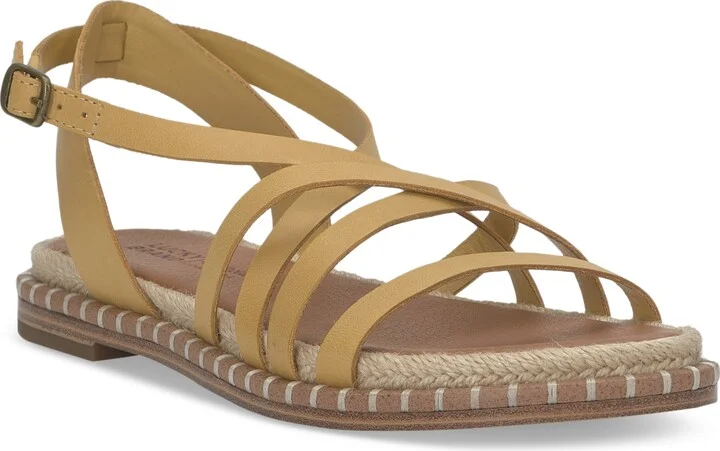 Lucky Brand Women's Kielly Strappy Whipstitch Flat Sandals