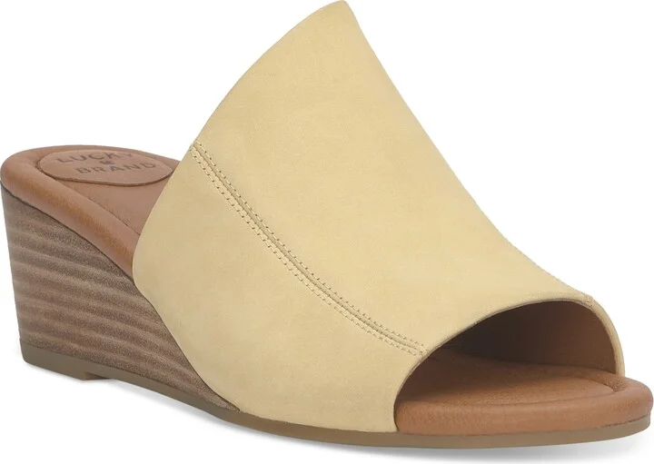 Lucky Brand Women's Malenka Slip-On Wedge Sandals