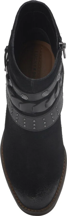 Lucky Brand Women's Miav Strappy Buckle Studded Harness Booties - Image 4