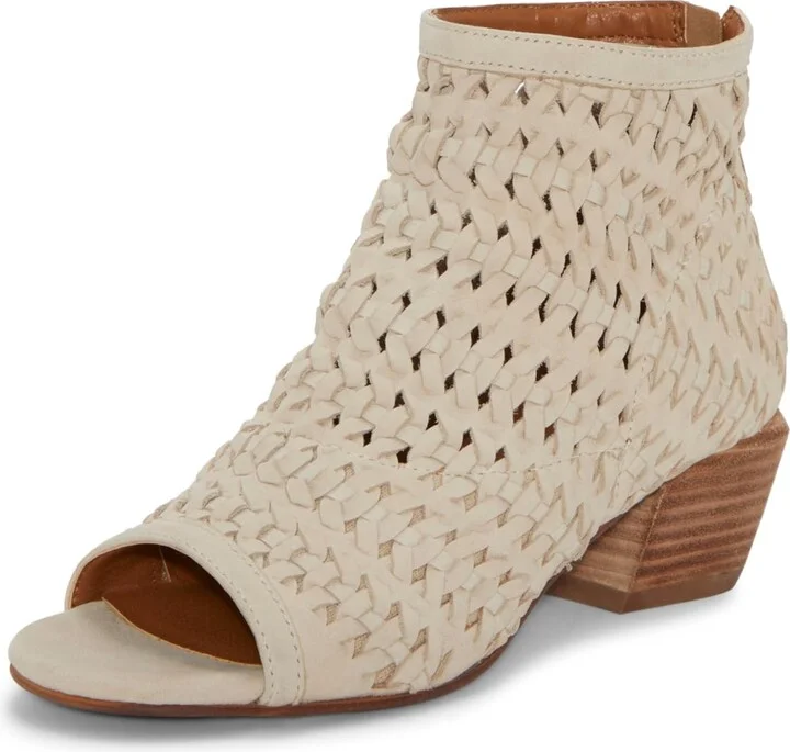 Lucky Brand Women's Mofira Woven Peep Toe Bootie Ankle Boot