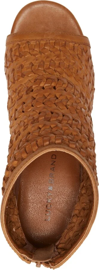 Lucky Brand Women's Mofira Woven Peep Toe Heeled Sandals - Image 4