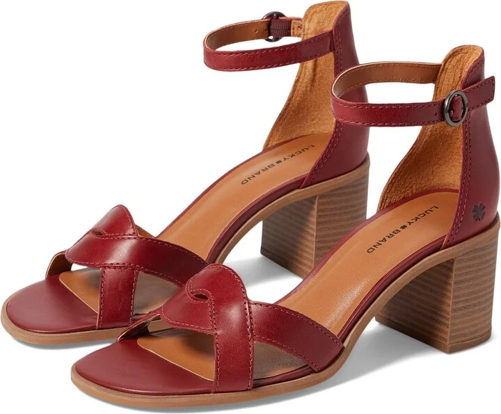 Lucky Brand Women's Sarwa Ankle Strap Sandal Heeled
