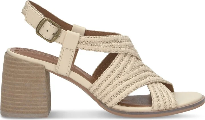 Lucky Brand Women's Sasina Woven Strappy Block-Heel Dress Sandals - Parchment/Cream Weave - Image 2
