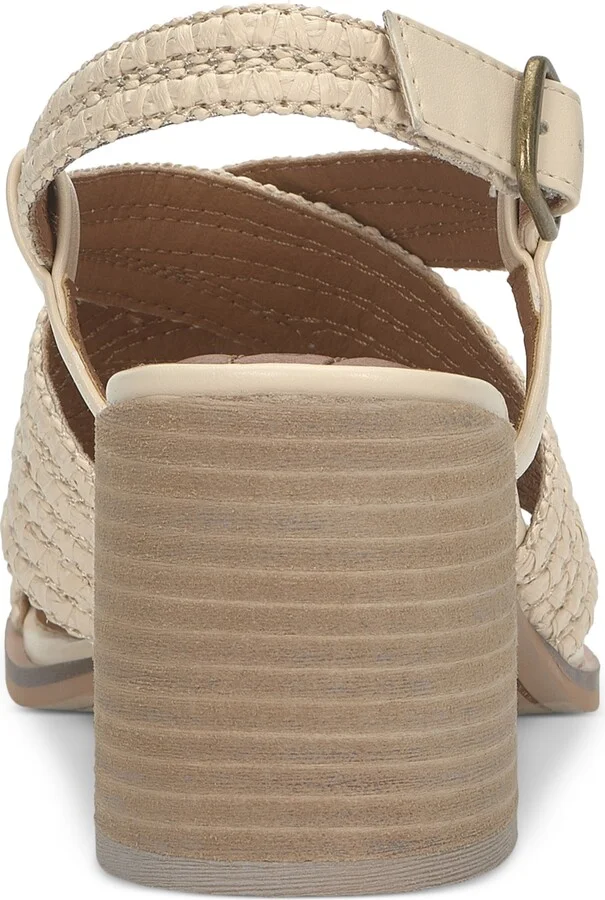 Lucky Brand Women's Sasina Woven Strappy Block-Heel Dress Sandals - Parchment/Cream Weave - Image 3