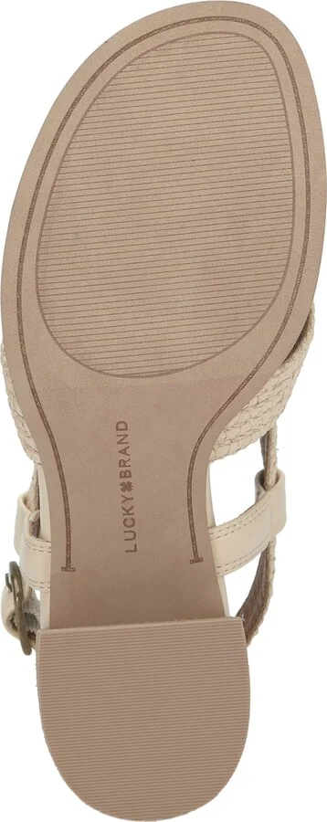 Lucky Brand Women's Sasina Woven Strappy Block-Heel Dress Sandals - Parchment/Cream Weave - Image 5