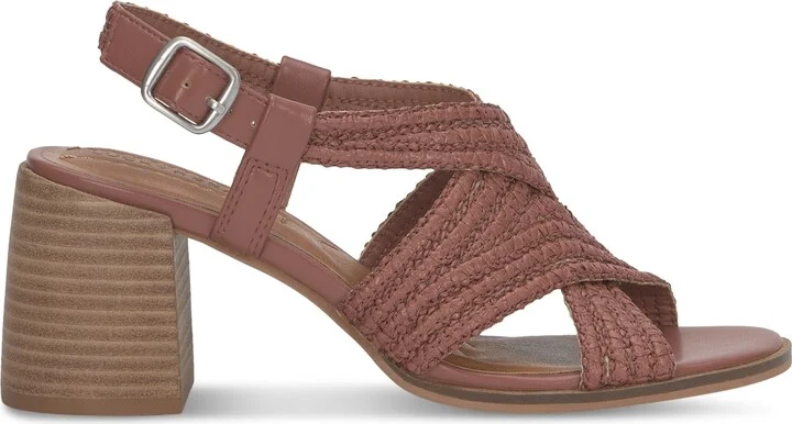 Lucky Brand Women's Sasina Woven Strappy Block-Heel Dress Sandals - Parchment/Cream Weave - Image 6