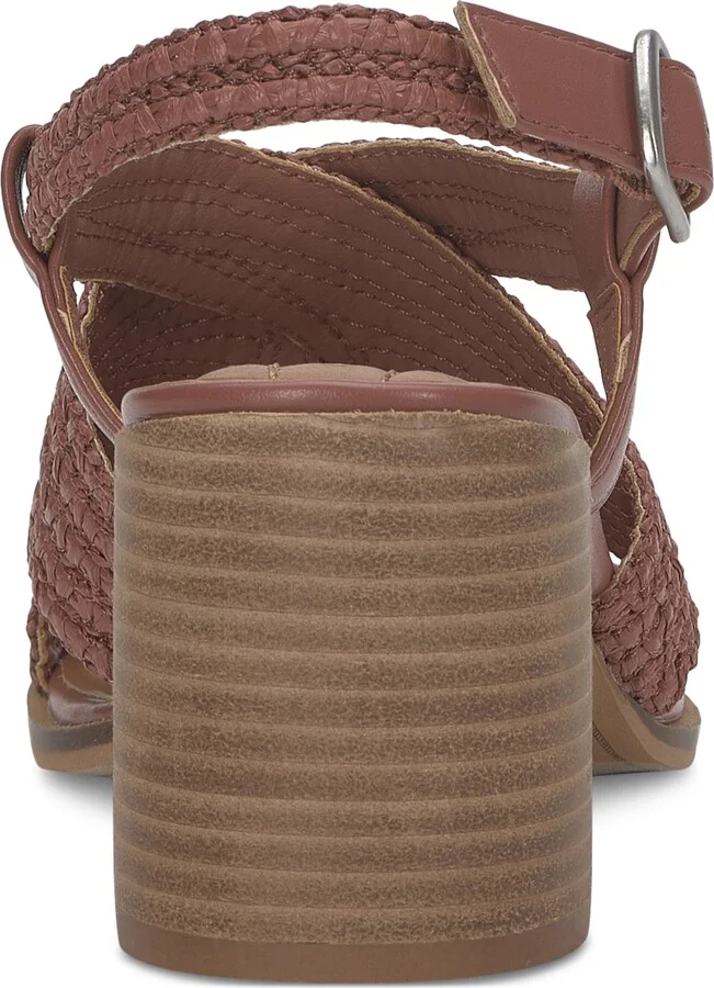 Lucky Brand Women's Sasina Woven Strappy Block-Heel Dress Sandals - Parchment/Cream Weave - Image 7