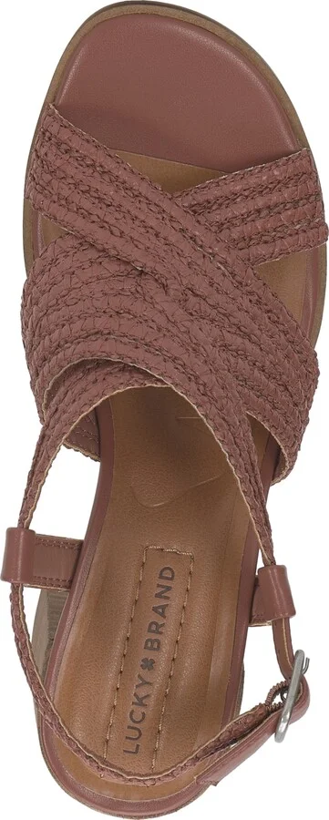 Lucky Brand Women's Sasina Woven Strappy Block-Heel Dress Sandals - Parchment/Cream Weave - Image 8