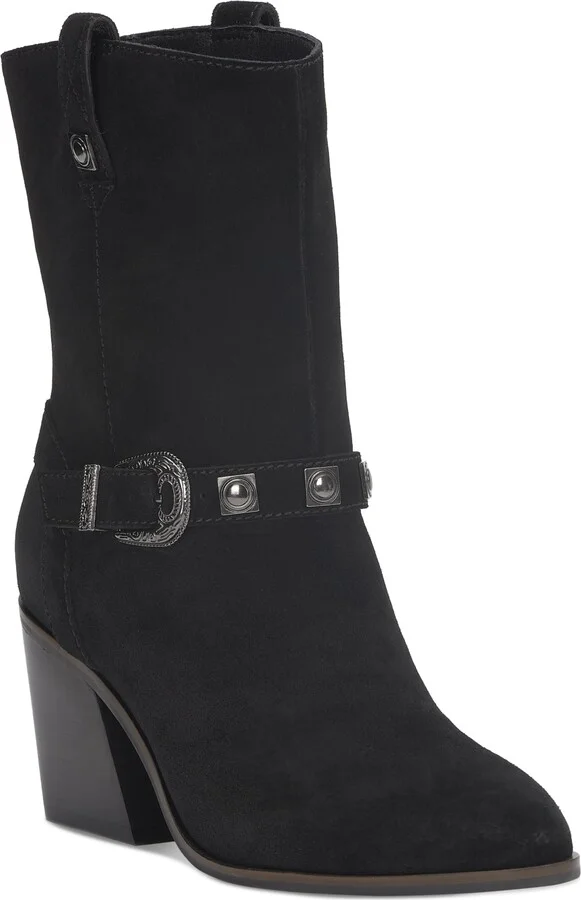 Lucky Brand Women's Sogn Buckled Block-Heel Western Boots