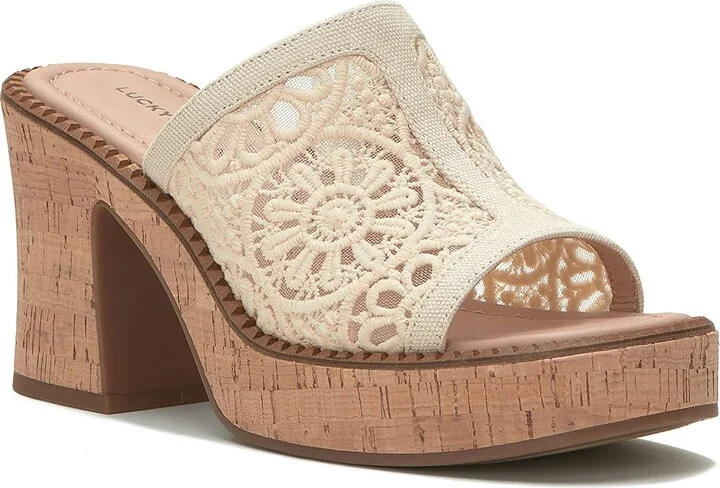 Lucky Brand Women's Talvy Macrame Platform Sandal Mule