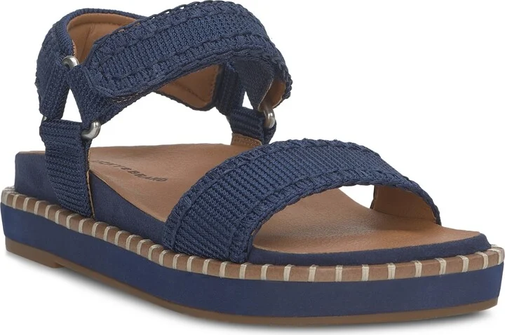 Lucky Brand Women's Ullaniah Whipstitch Footbed Flat Sandals