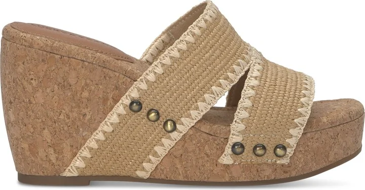 Lucky Brand Women's Vickta Platform Wedge Sandals - Black/Natural - Image 6