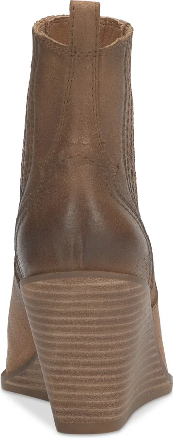Lucky Brand Women's Wilano Pull-On Wedge Booties - Caramel/Caramel Suede - Image 3