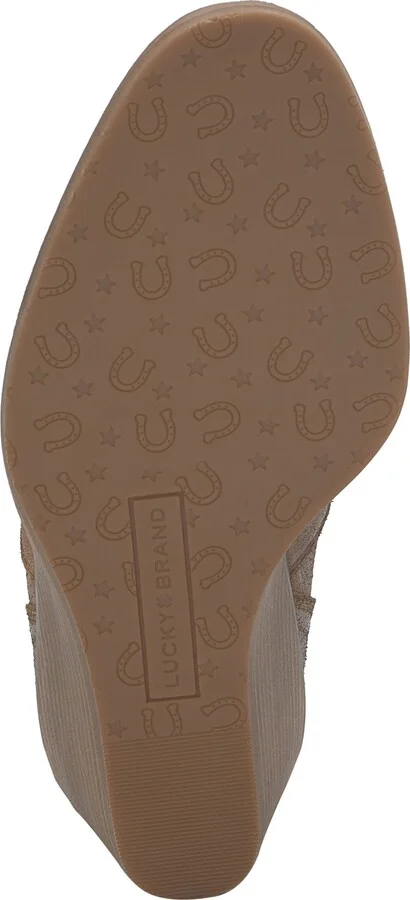 Lucky Brand Women's Wilano Pull-On Wedge Booties - Caramel/Caramel Suede - Image 5