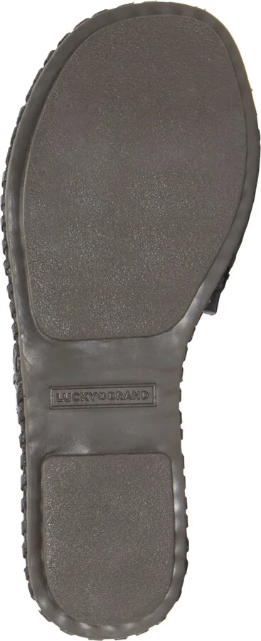 Lucky Brand Women's Zanora Double Band Flat Sandals - Black/Array Leather - Image 5