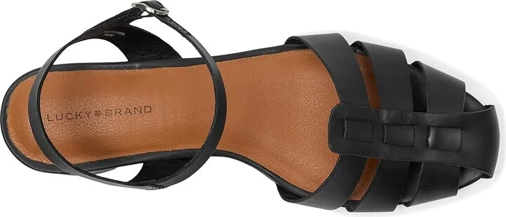 Lucky Brand Zilma Fisherman Sandals Women's Sandals Black : 6 B - Medium, Leather - Image 2