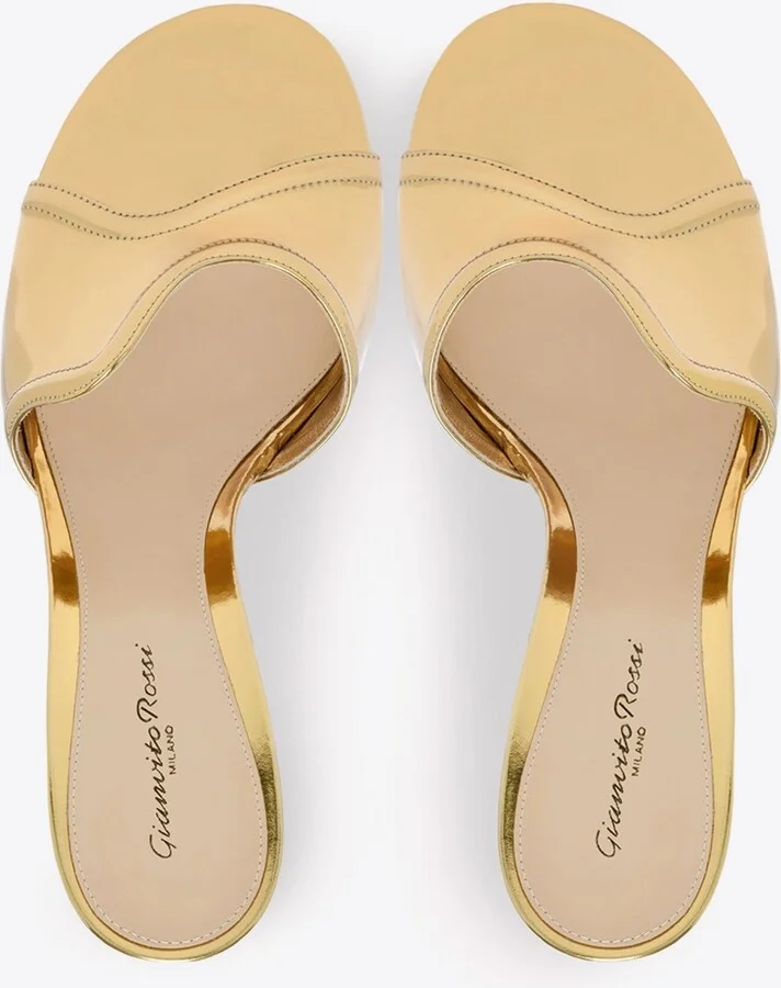 Lucrezia 70 Metallic Mule Sandals - Image 3