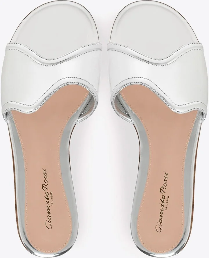 Lucrezia Metallic-Leather Slides - Image 3