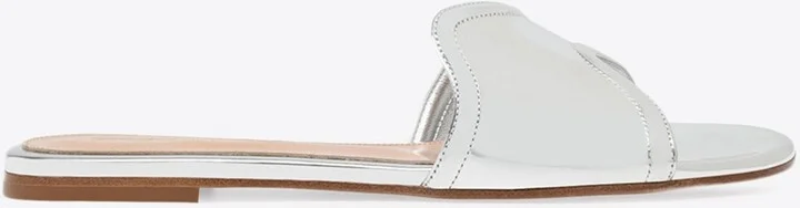 Lucrezia Metallic-Leather Slides